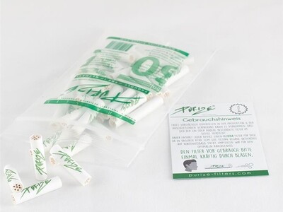 Purize Xtra Slim Aktivkohlefilter 5.9mm 1x 50 Filter, Weiss