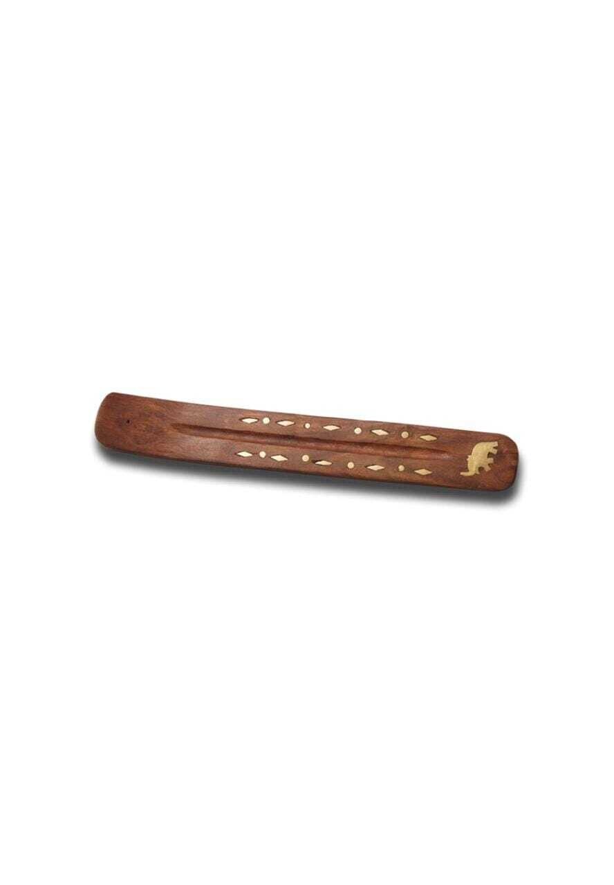 Räucherstäbchenhalter mit Messingintarsien L260mm