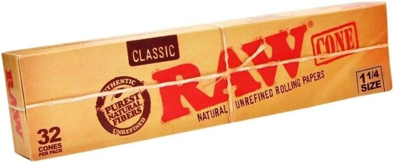RAW Prerolled Cones 109mm, für Six Shooter QT 32 Stk.
