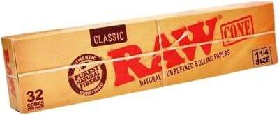 RAW Prerolled Cones 109mm, für Six Shooter QT 32 Stk.