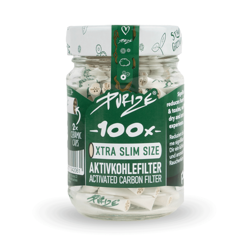 Purize Xtra Slim Aktivkohlefilter 5.9mm  Glas 1 x 100 Stk.