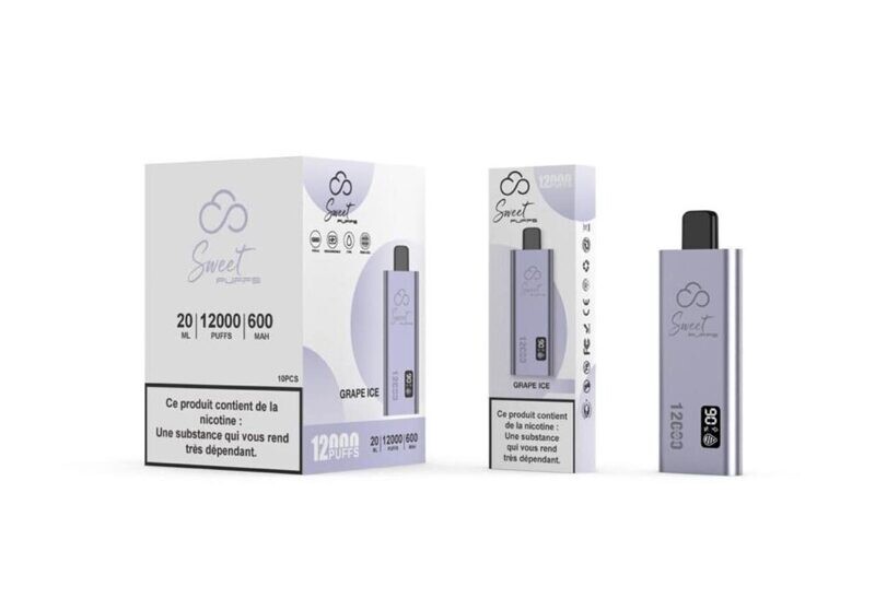 Sweet Puffs Grape Ice 12000 Puffs 2% Nic 1 Stk.