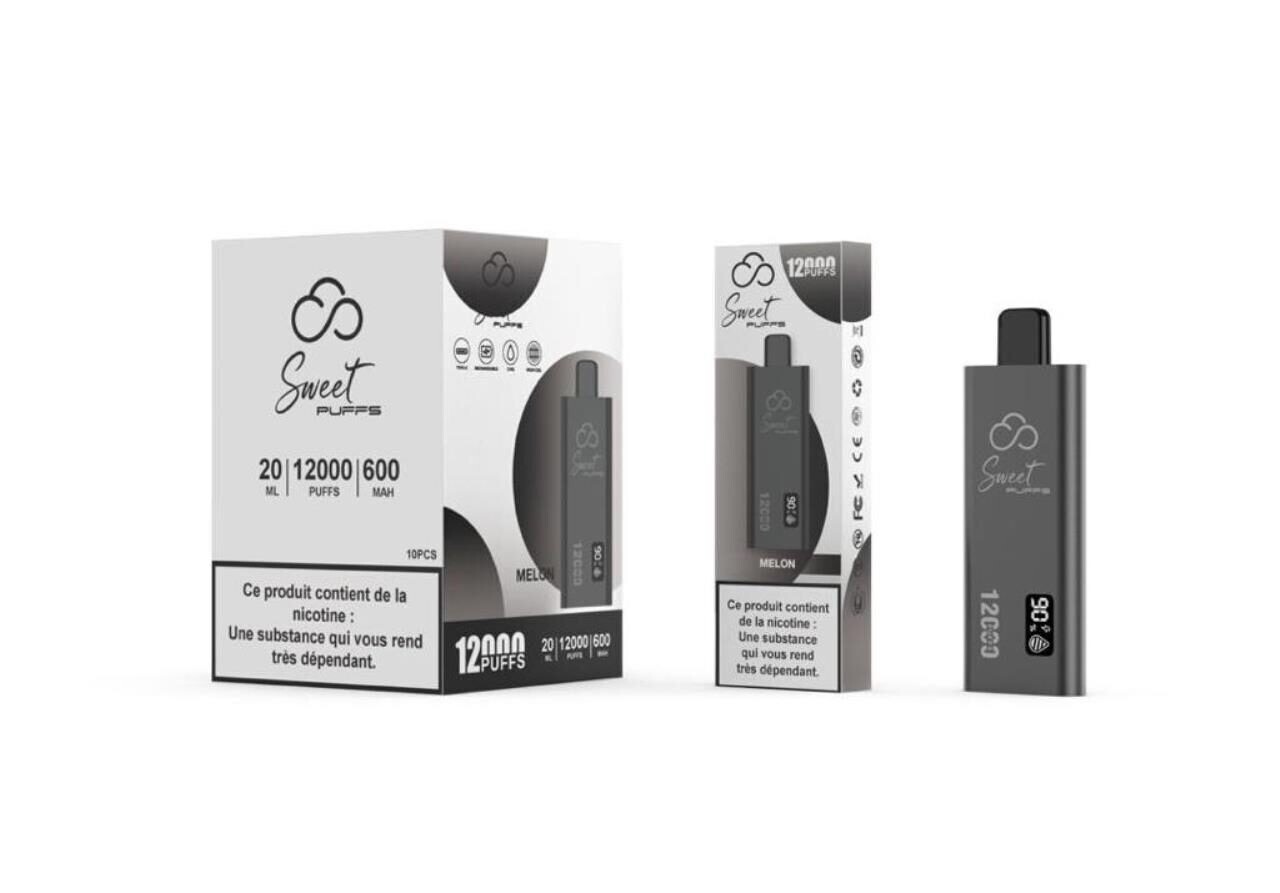 Sweet Puffs Melon 12000 Puffs 2% Nic 
1 Stk.