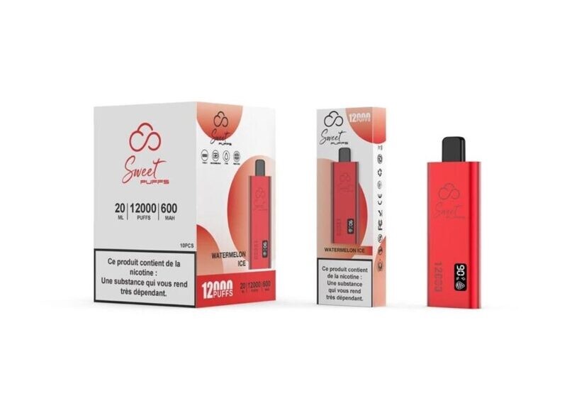 Sweet Puffs Watermelon Ice 12000 Puffs 2% Nic 1 Stk.