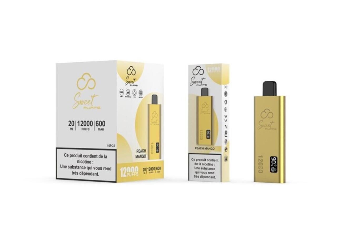 Sweet Puffs Peach Mango 12000 Puffs 2% Nic.1 Stk.