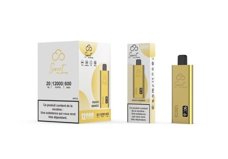 Sweet Puffs Peach Mango 12000 Puffs 2% Nic.1 Stk.