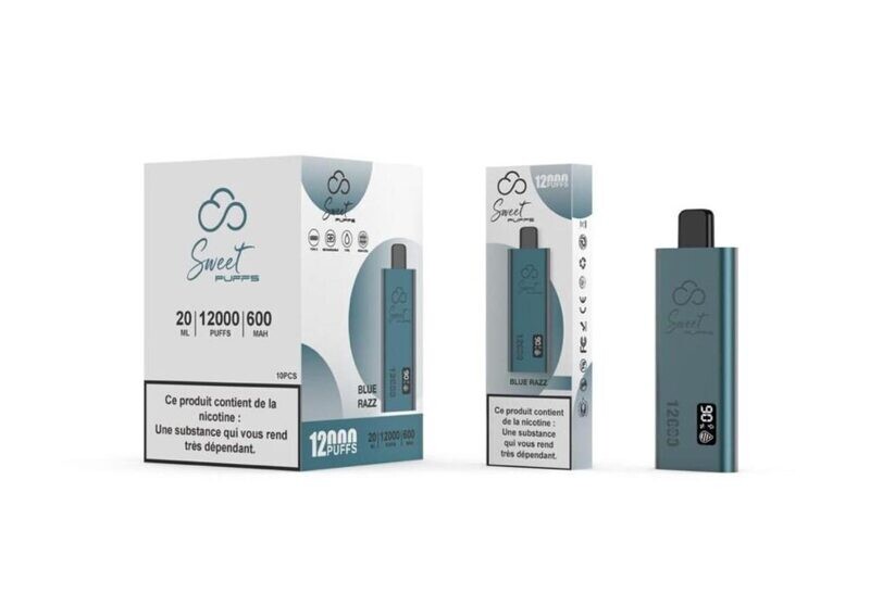 Sweet Puffs Blue Razz Ice 12000 Puffs 2% Nic.1 Stk.
