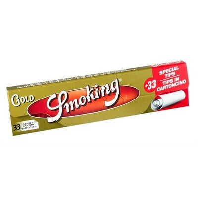 Smoking Gold Slim Paper +Tips
5 Stk. 33 Blätter pro Pack