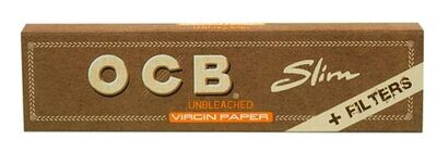 OCB Slim Virgin Unbleached + Filter
5 Stk. 32 Blätter pro Pack