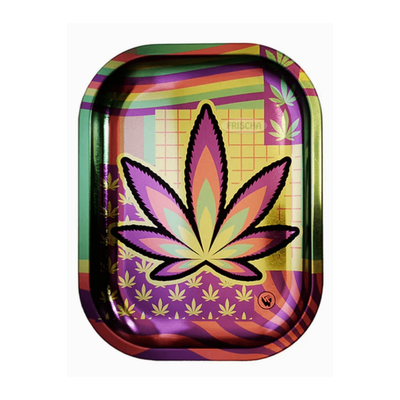 Fire-Flow Rolling Tray, Metallic Leaf 18 x 14cm