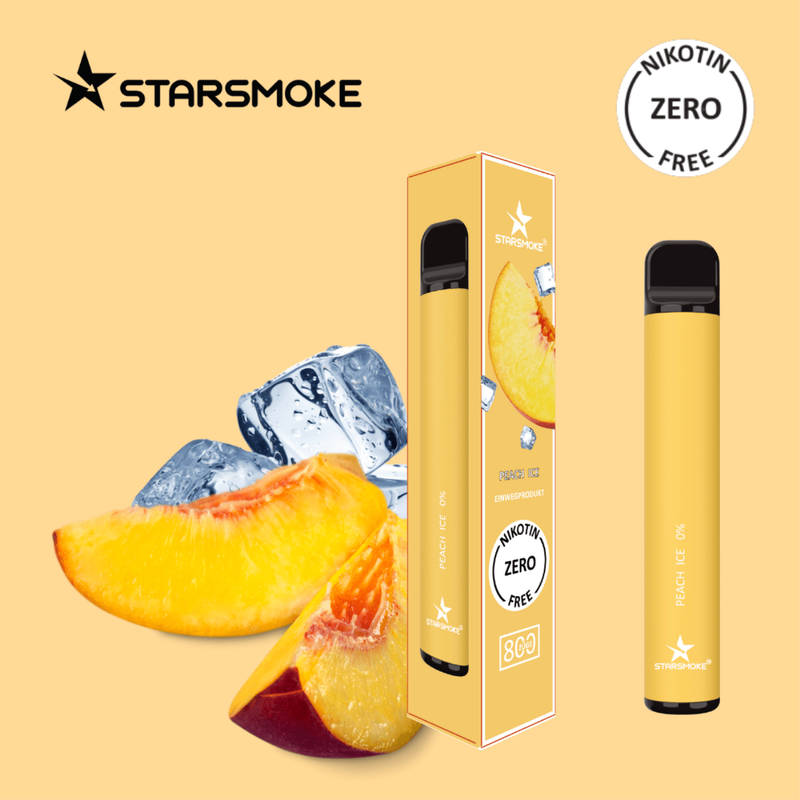 STARSMOKE Peach Ice 800 Puffs ( Ohne Nikotin) 1 Stk