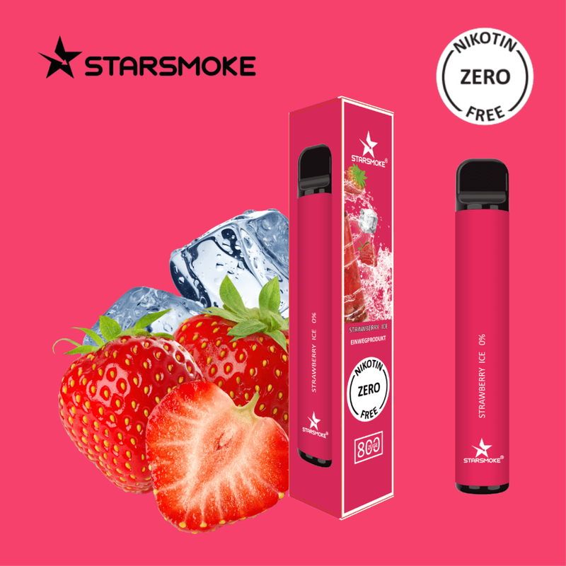 STARSMOKE Strawberry Ice 800 Puffs ( Ohne Nikotin) 1 Stk