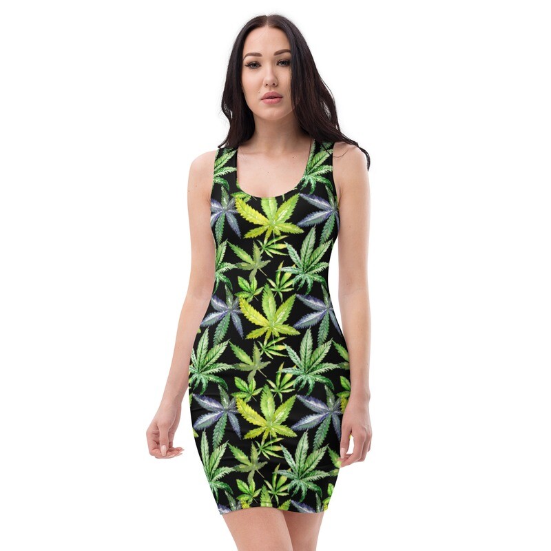 Cannabis Leaf - Sublimation Cut & Sew Dress
