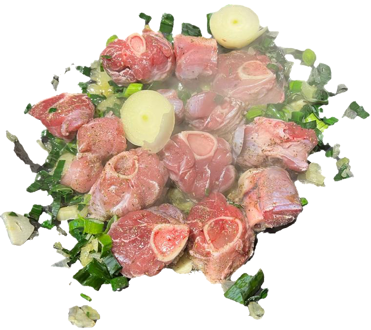 Lamm Haxen mit Knochen