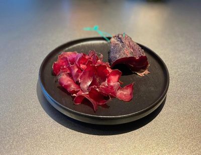 Schaf Trockenfleisch am Stück 120g.