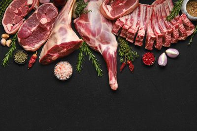 Halbes Lamm verschnitten und verpackt