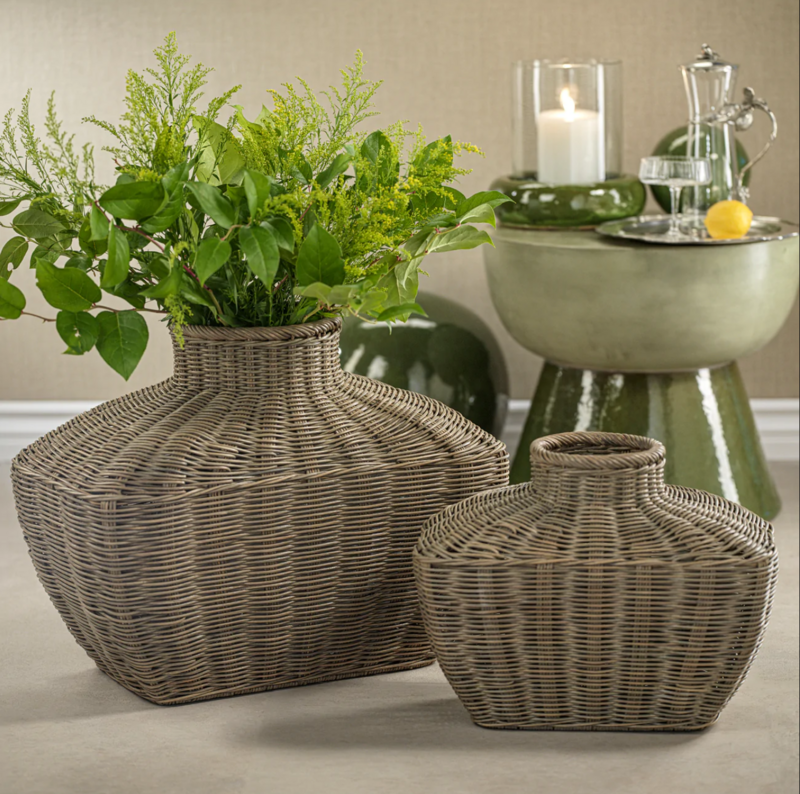 Bastide Flask Rattan Basket/Vase
