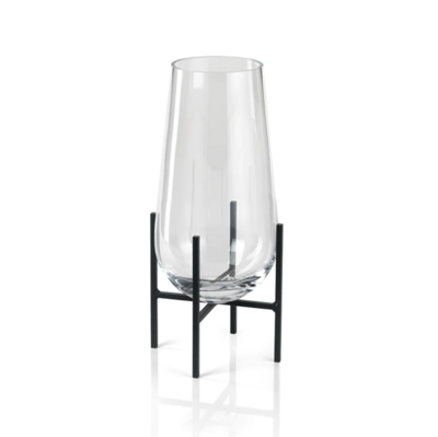 Salema Vase on Metal Stand - S