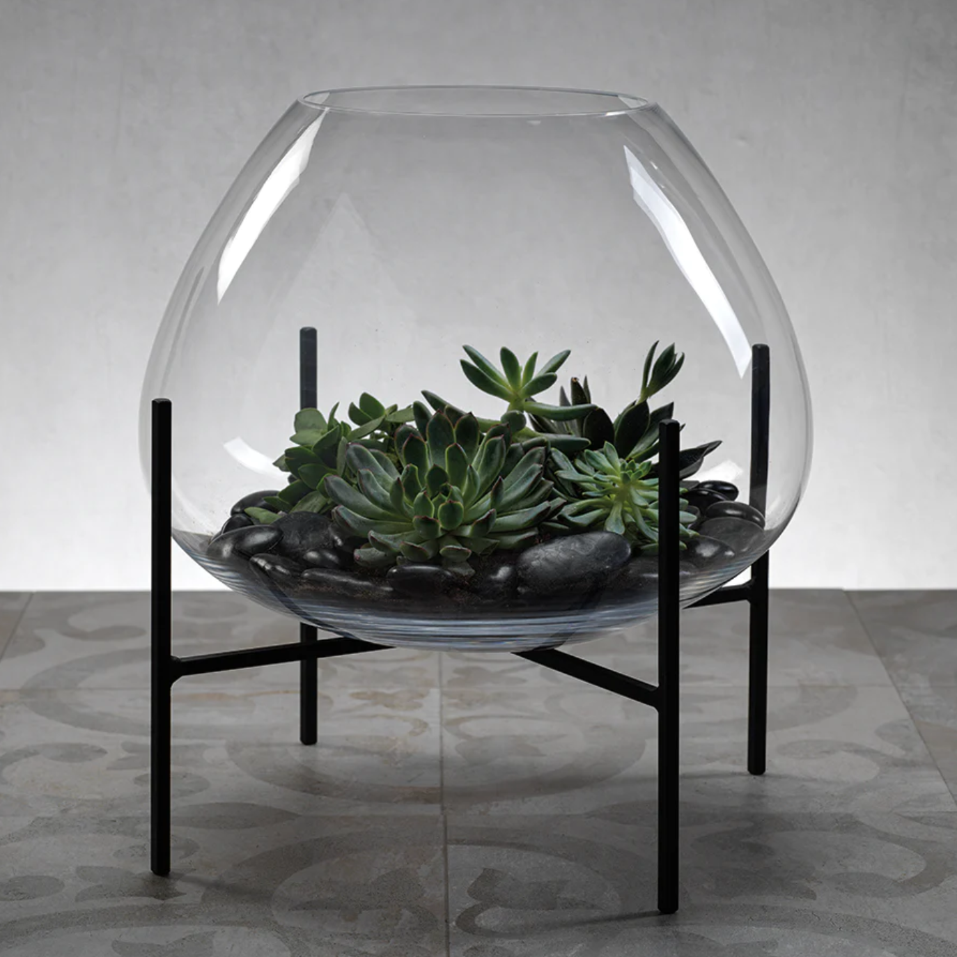 Bali Terrarium Blown Glass on Stand