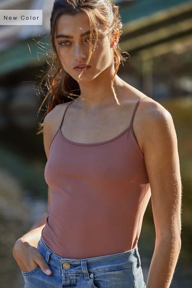 Seamless Tunic Cami, Color: Cocoa, Size: S/M