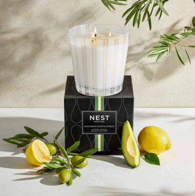 Nest 3-Wick Candle 21.1oz Santorini Olive &amp; Citron