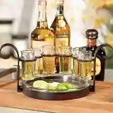 Fiesta Six Shot Tequila Set Bronze