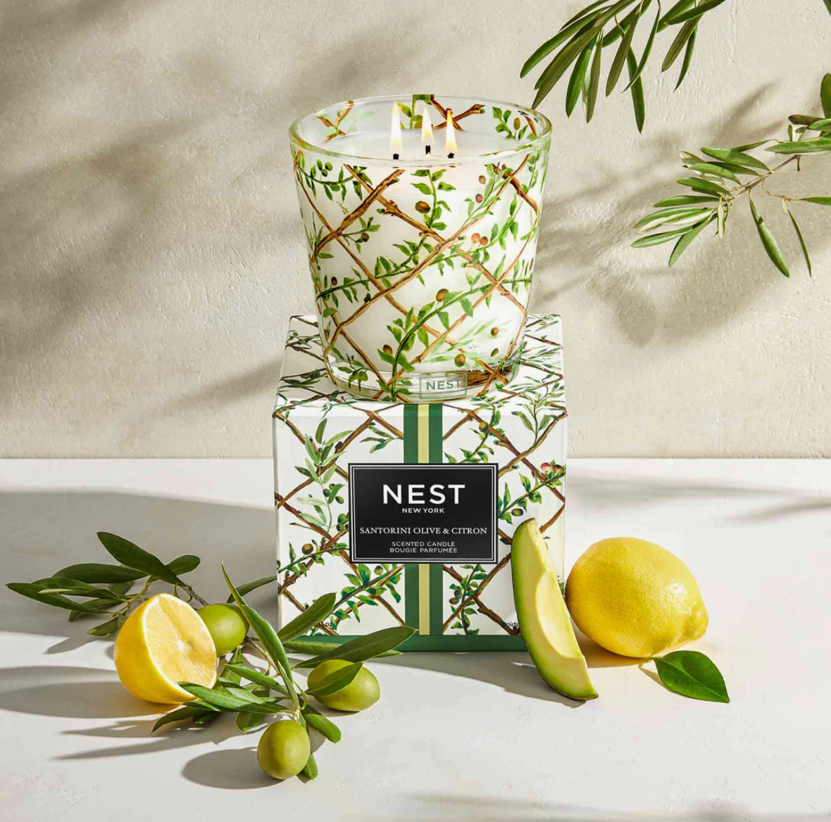 Nest Specialty 3 Wick Candle Santorini Olive &amp; Citron