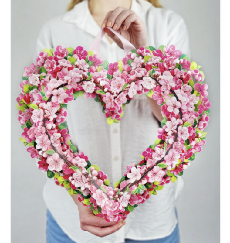 Cherry Blossom Heart Wreath