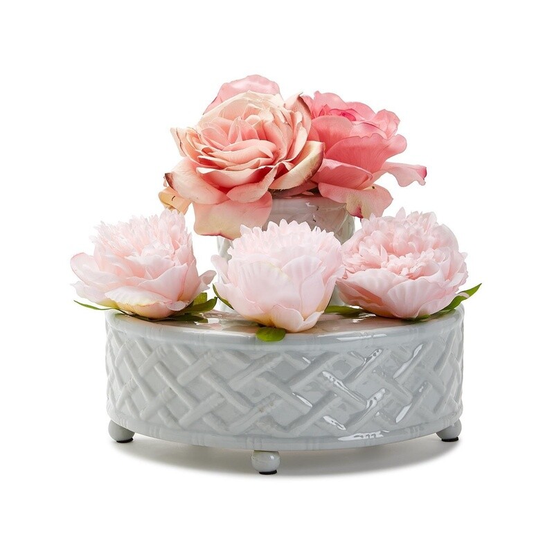 Faux Bamboo 3 Pc Flower Arranger