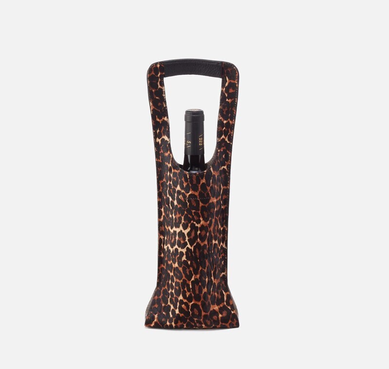 Wine Tote-Leopard