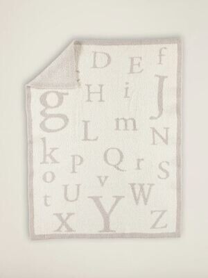 CozyChic® ABC Blanket Stone/Cream