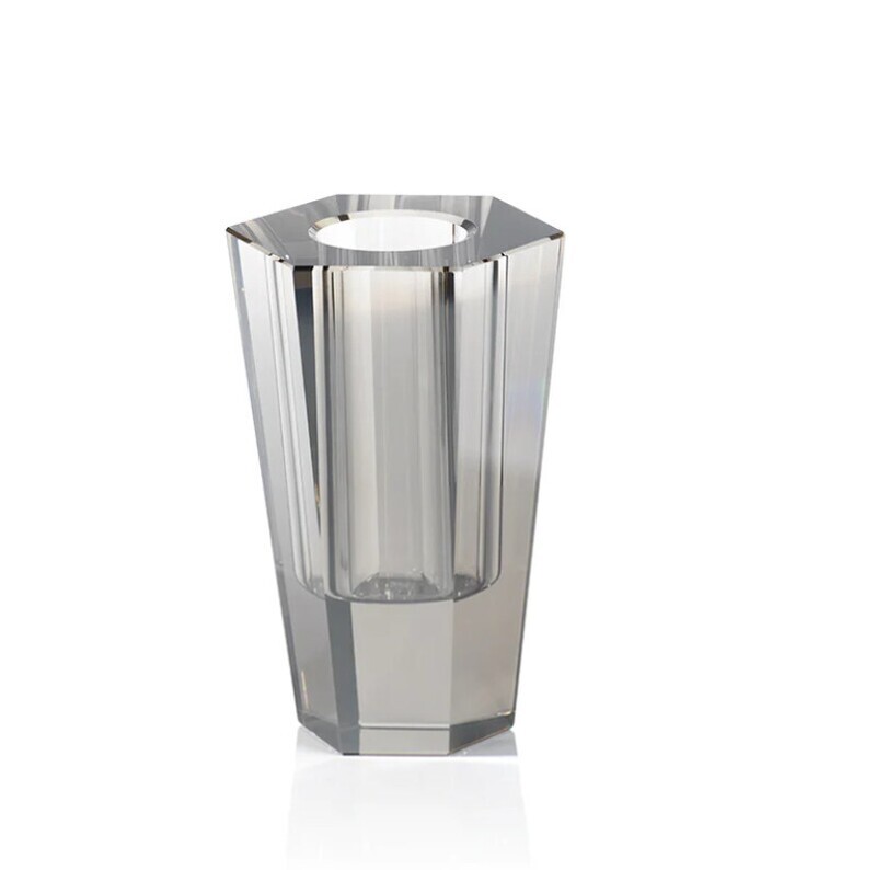 Rita Crystal Vase - Smoke