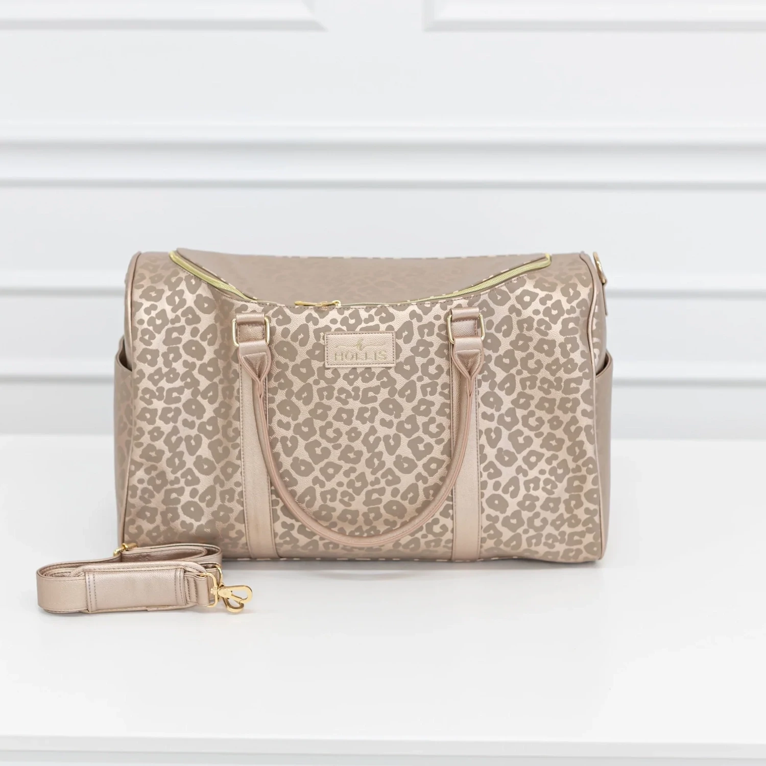 Hollis Lux Leopard Weekender
