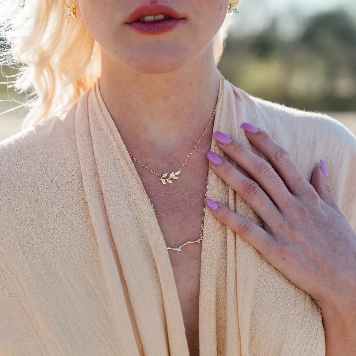 Dainty Branch Necklace Gold | Gold
