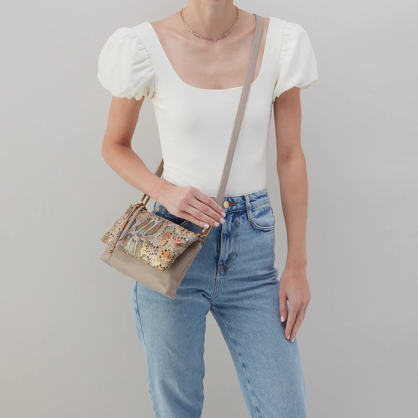 DARCY DOUBLE CROSSBODY Taupe