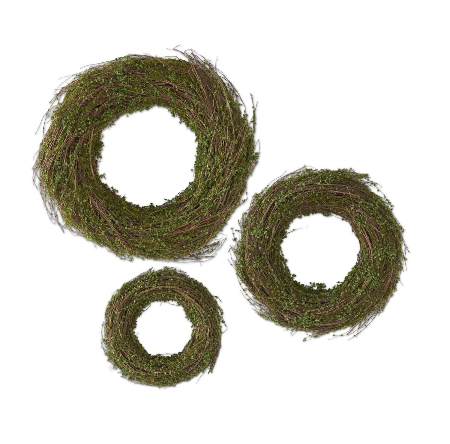 TWIG &amp; MOSS LEAVES WREATH