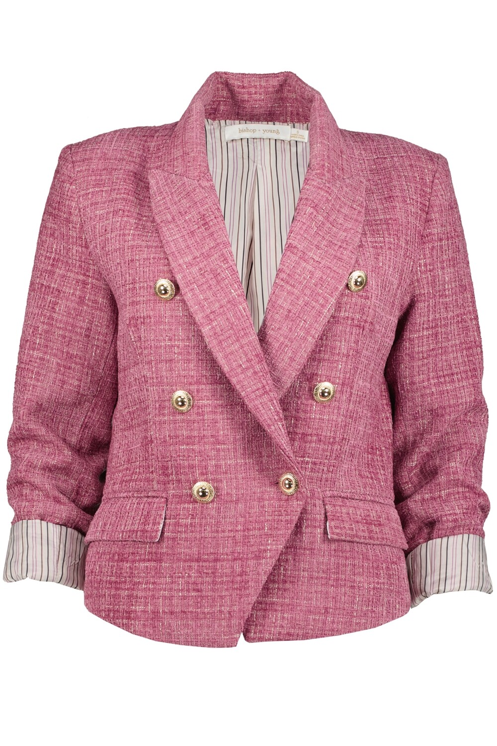 FONTAINE TWEED BLAZER, Color: Rose, Size: X-Small