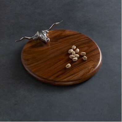 Wood Western Longhorn 12&quot; Round