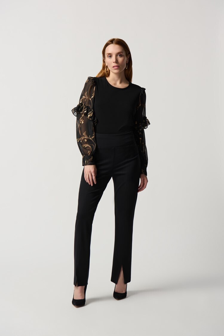 Heavy Knit High Rise Pull-On Pants #234038