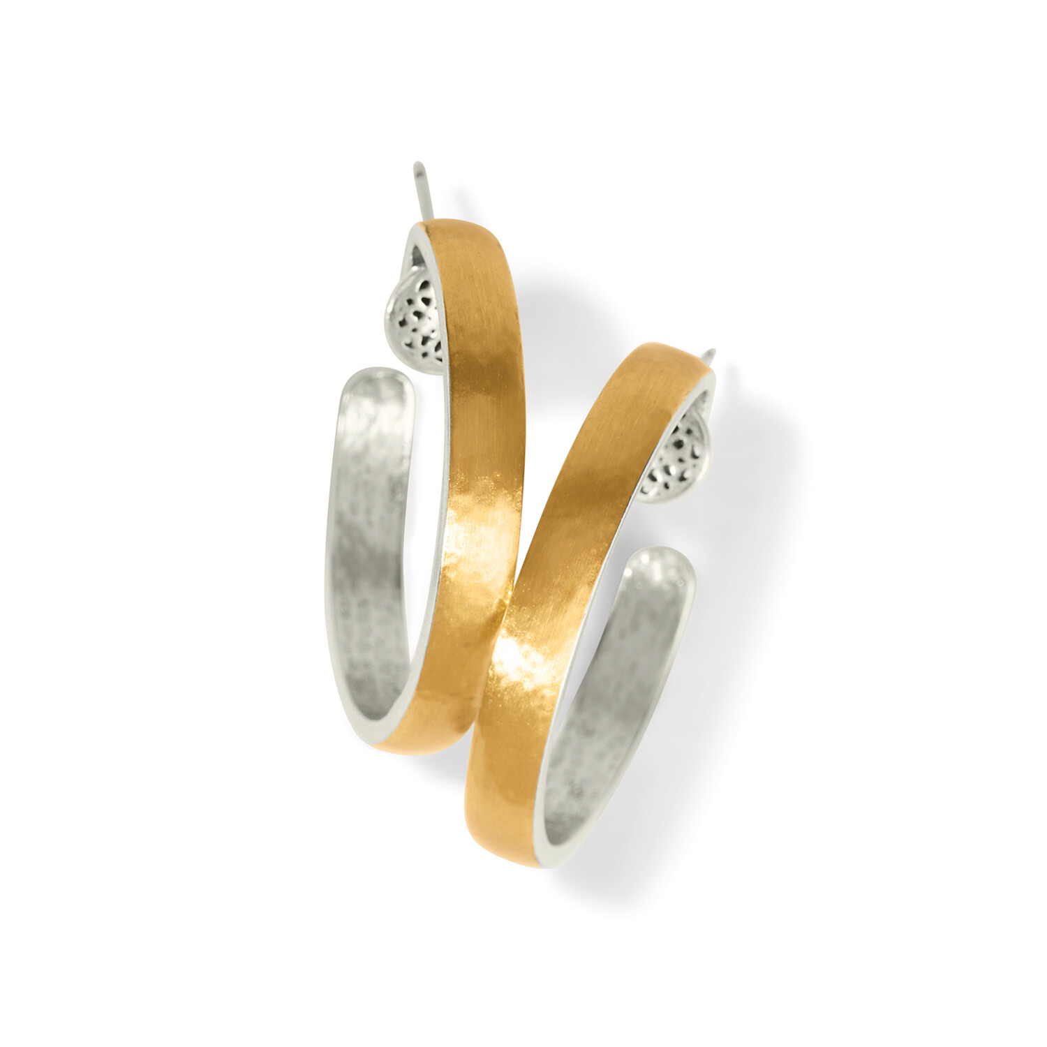 Ferrara Entrata Hoop Earrings, Finish: Gold/Silver, Size: Small