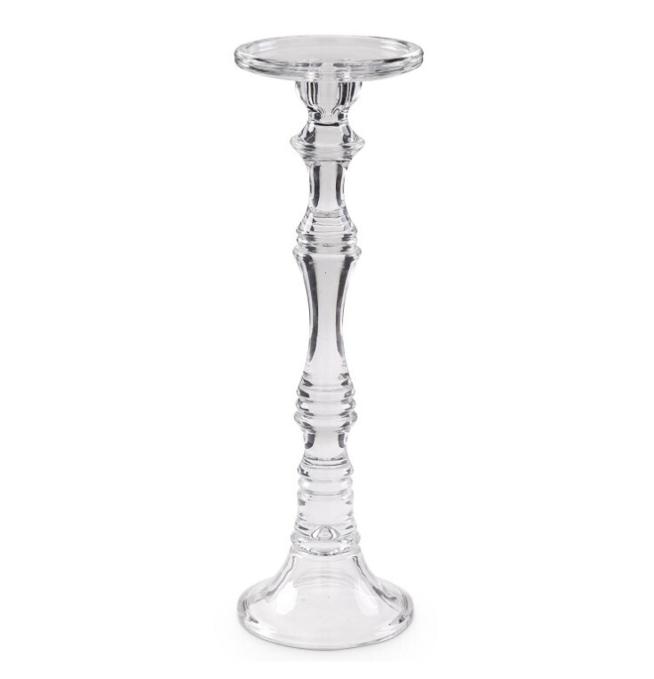Slender Glass Candleholders