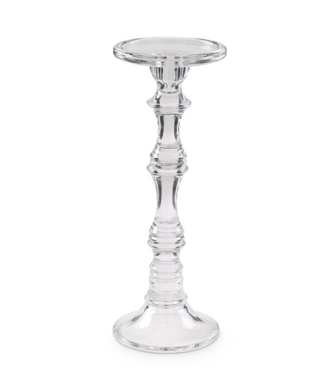 Slender Glass Candleholders