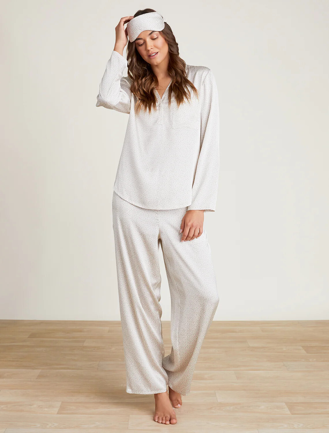 Washed Satin Eye Mask PJ Set