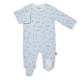 BAA BAA BABY BLUE MODAL MAGNETIC FOOTIE, Size: 0-3M