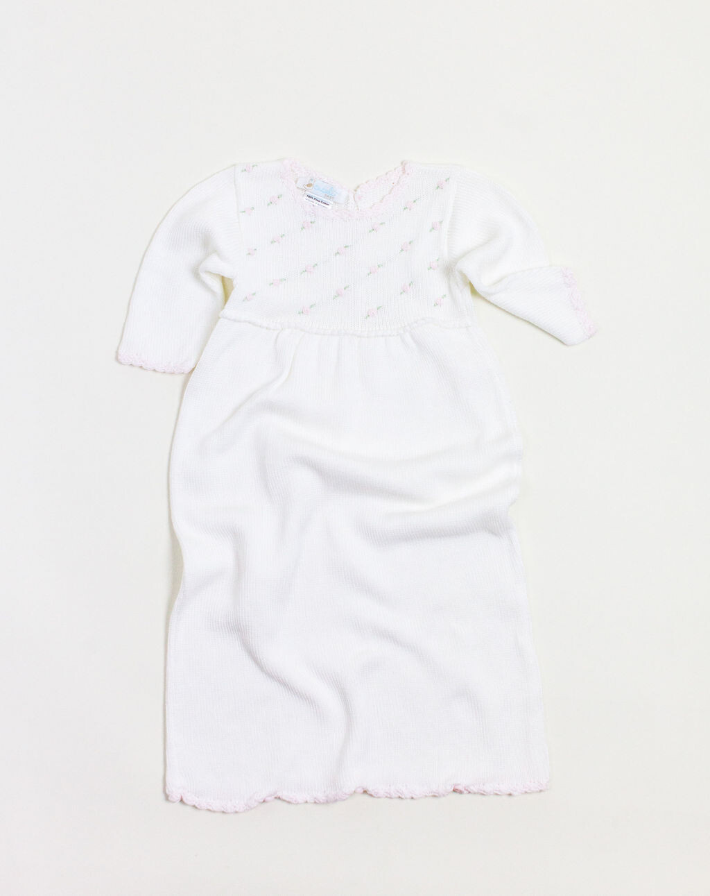 Cuclie Classic Knit Full Flowers Gown 3M