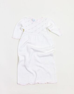 Cuclie Classic Knit Full Flowers Gown 3M