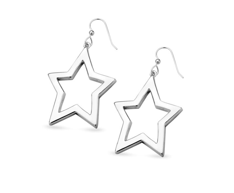 E2323 Open Star Wire Earring