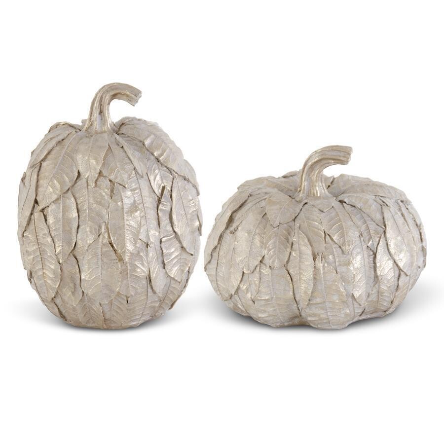 Resin Layered Gold Leaves Pumpkins