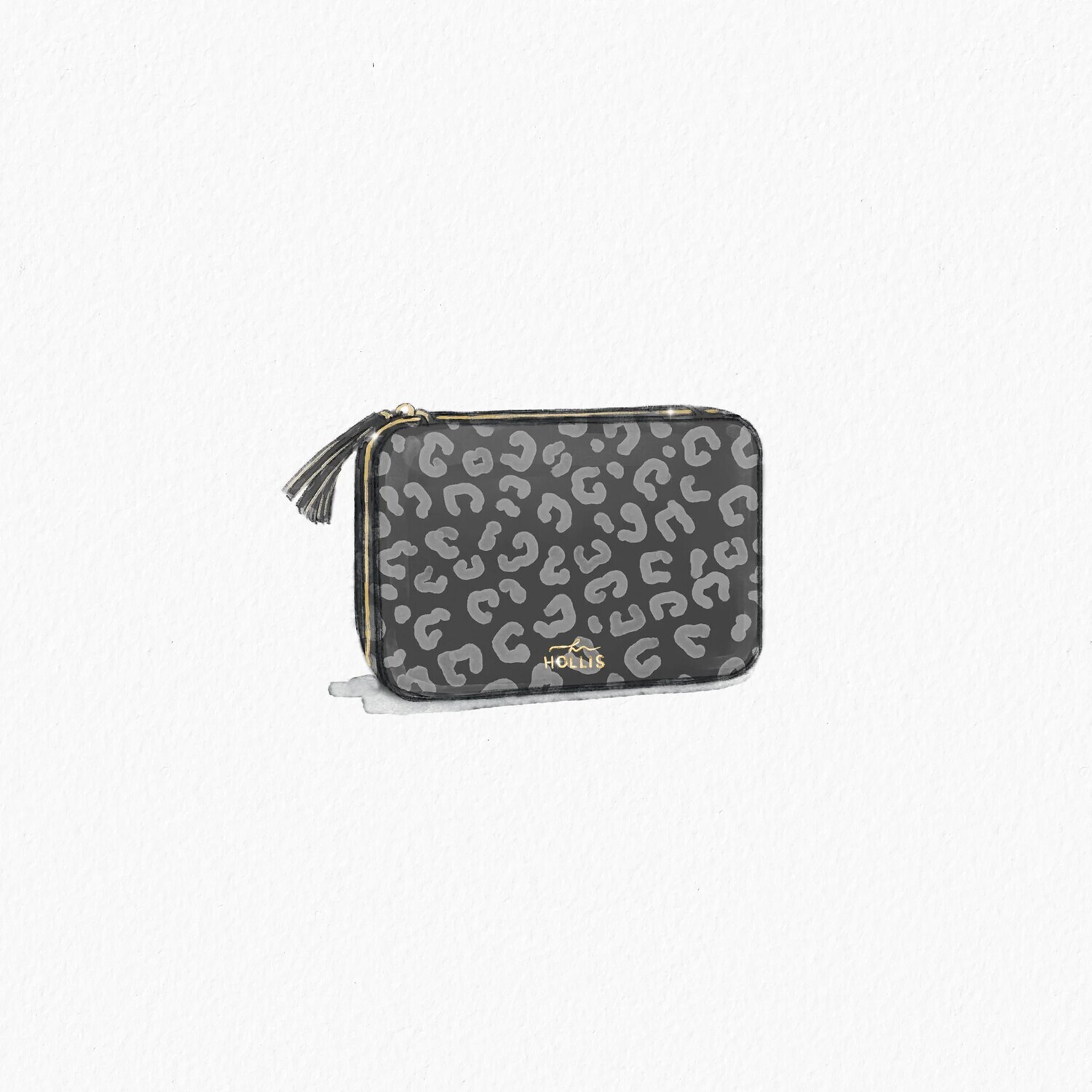 Hollis Black Leopard Jewelry Organizer