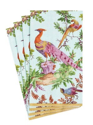 Chelsea Birds Paper Guest Towel Napkins in Celadon